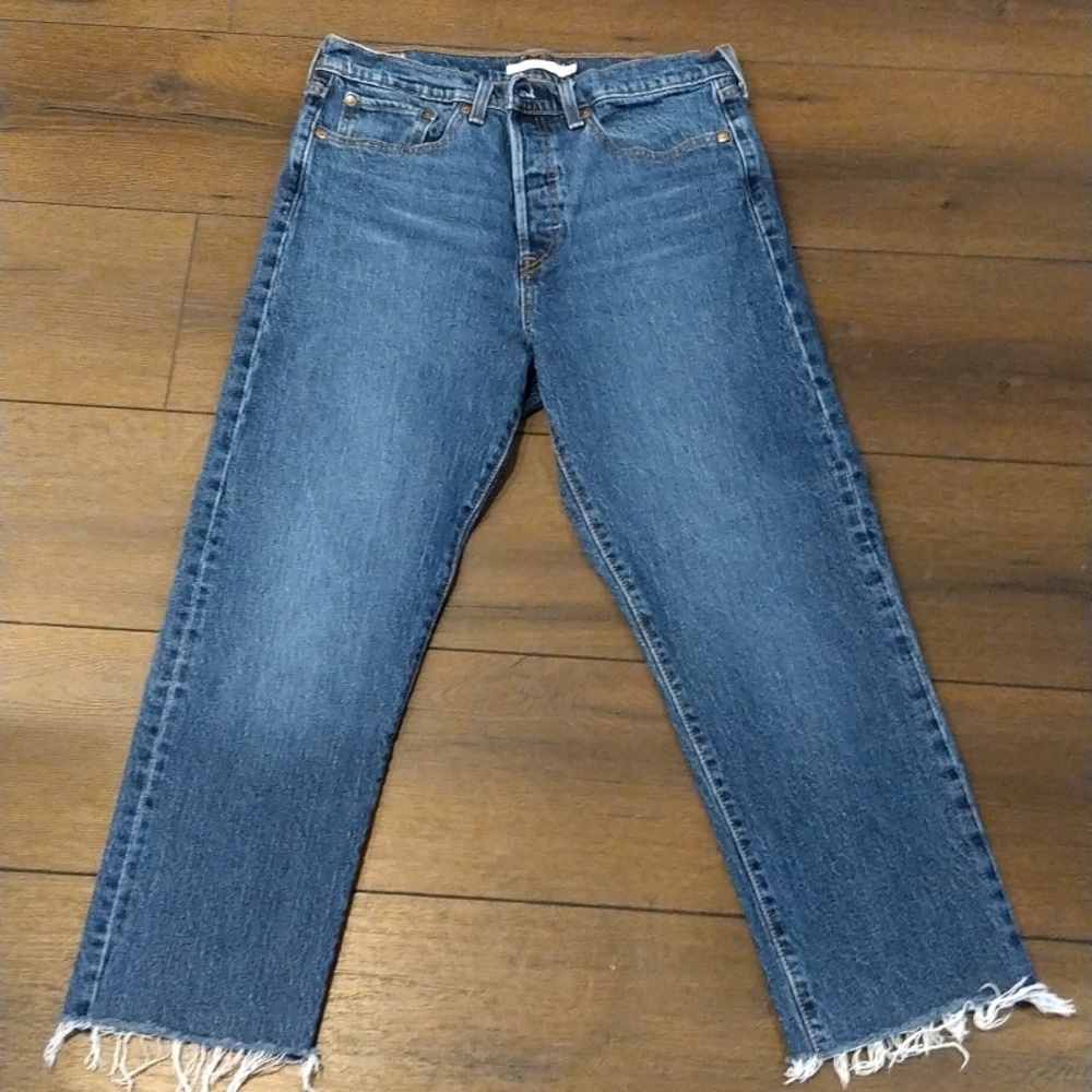 Levi's premium 501 button fly wedgie jeans